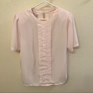 Westbound Short Sleeve Ruffle Front Lite Blouse Size 8